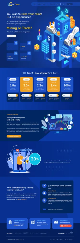 HYIP zhrt Investment Template 293 Design