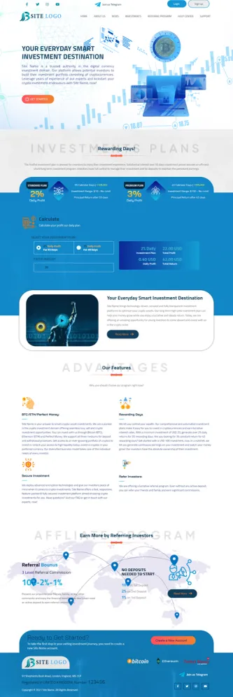 HYIP zhrt Investment Template 294 Design
