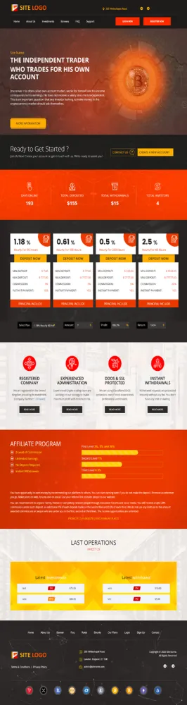 HYIP zhrt Investment Template 298 Design