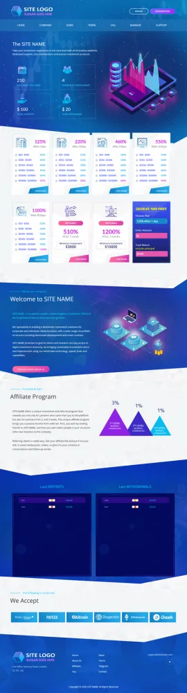 HYIP zhrt Investment Template 303 Design