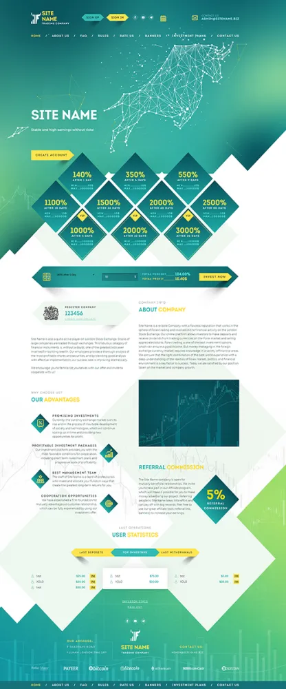 HYIP zhrt Investment Template 31 Design