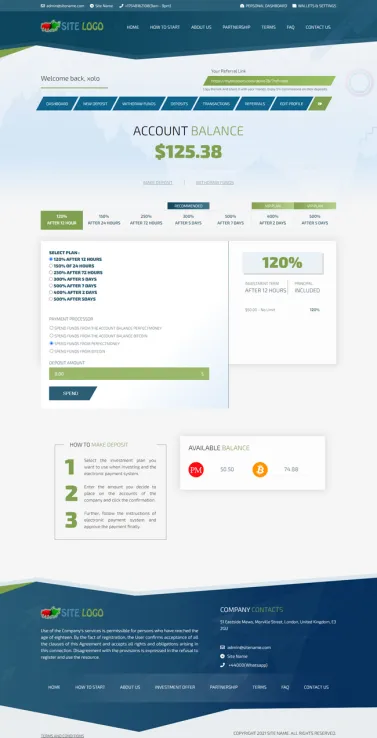 Investment Template 3 Page