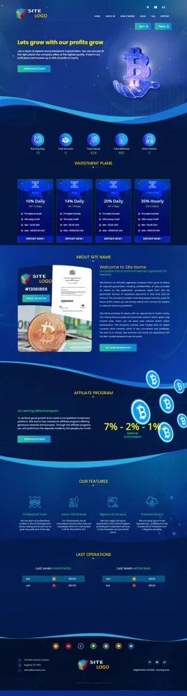 HYIP zhrt Investment Template 315 Design