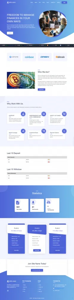 HYIP zhrt Investment Template 316 Design