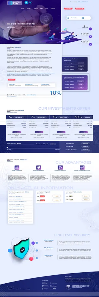HYIP zhrt Investment Template 32 Design