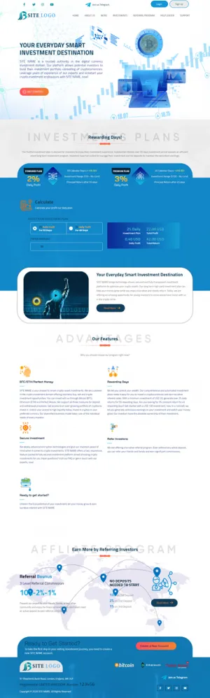 HYIP zhrt Investment Template 325 Design