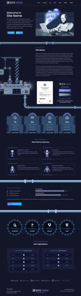 HYIP zhrt Investment Template 328 Design