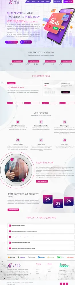 HYIP zhrt Investment Template 329 Design
