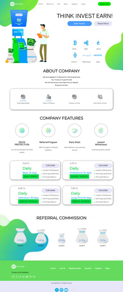 HYIP zhrt Investment Template 334 Design