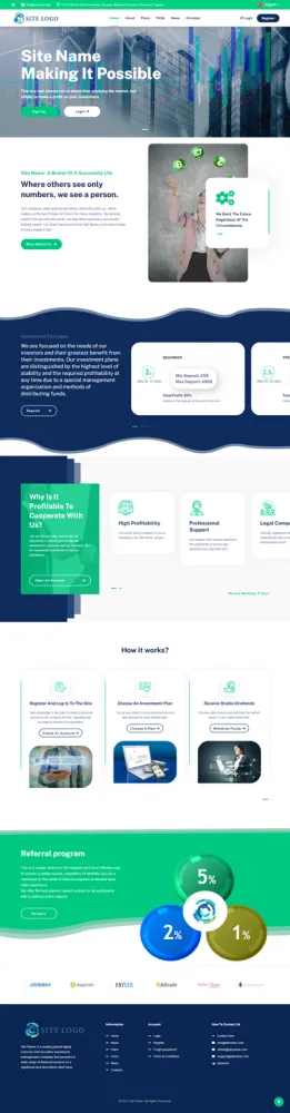 HYIP zhrt Investment Template 335 Design