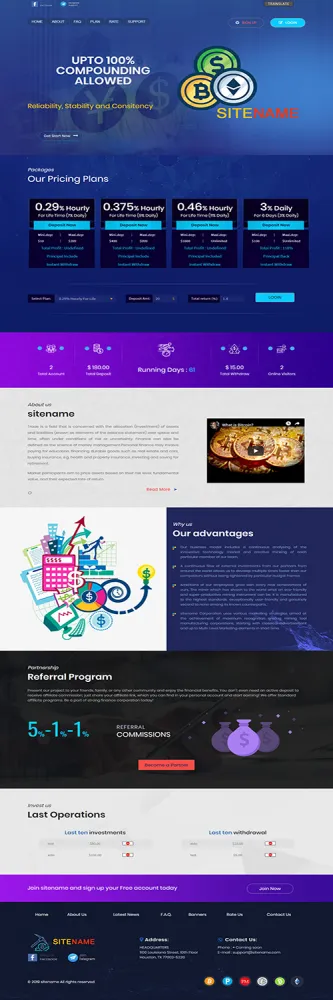 HYIP zhrt Investment Template 34 Design