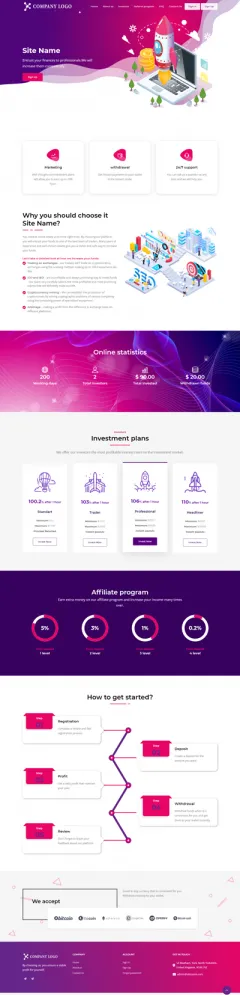 HYIP zhrt Investment Template 342 Design