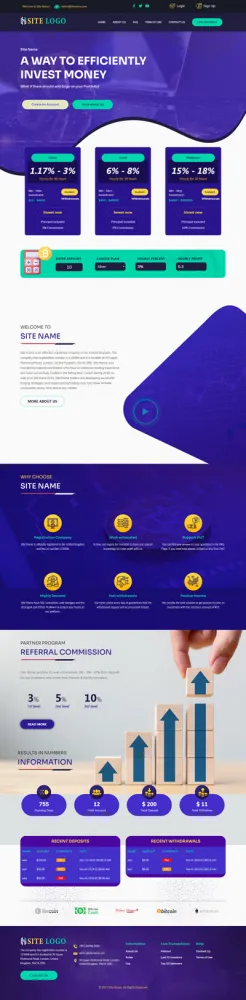 HYIP zhrt Investment Template 343 Design