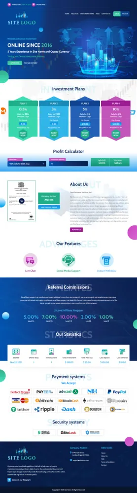 HYIP zhrt Investment Template 344 Design