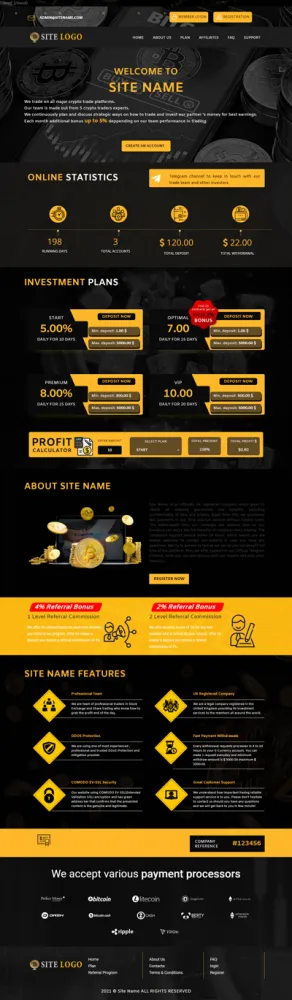 HYIP zhrt Investment Template 345 Design