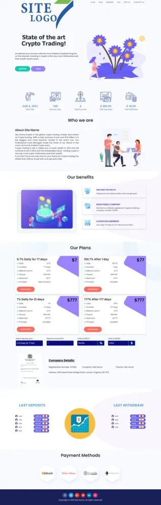 HYIP zhrt Investment Template 347 Design