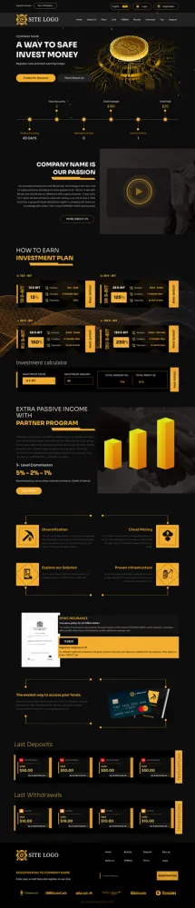 HYIP zhrt Investment Template 351 Design