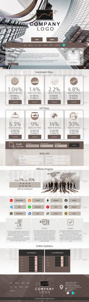 HYIP zhrt Investment Template 359 Design