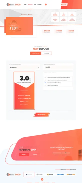 Investment Template 3 Page
