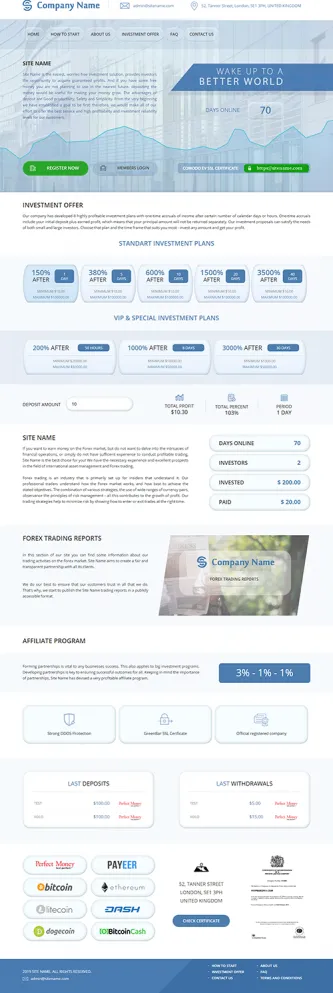 HYIP zhrt Investment Template 37 Design