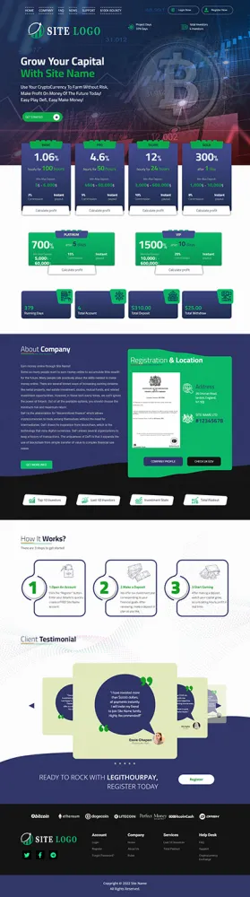 HYIP zhrt Investment Template 370 Design