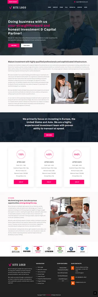HYIP zhrt Investment Template 371 Design