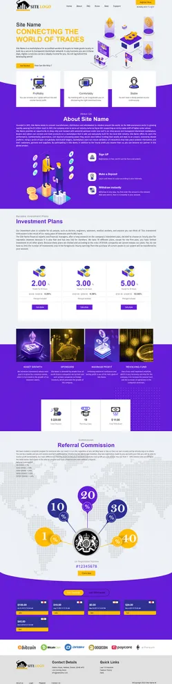 HYIP zhrt Investment Template 377 Design