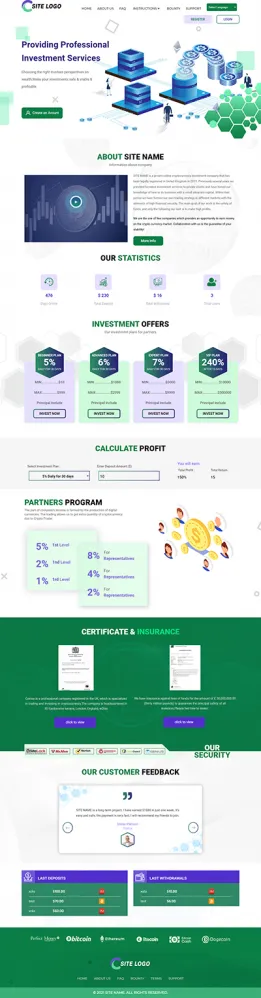 HYIP zhrt Investment Template 379 Design