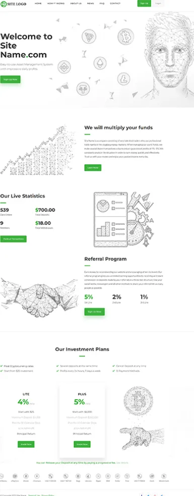 HYIP zhrt Investment Template 382 Design