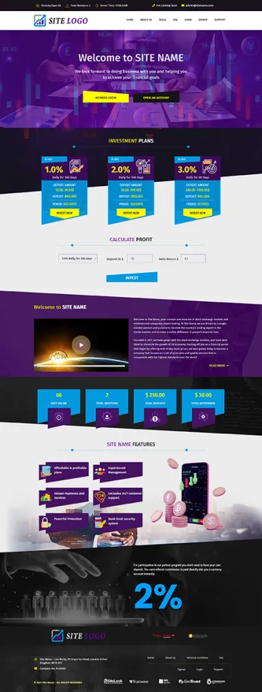 HYIP zhrt Investment Template 385 Design