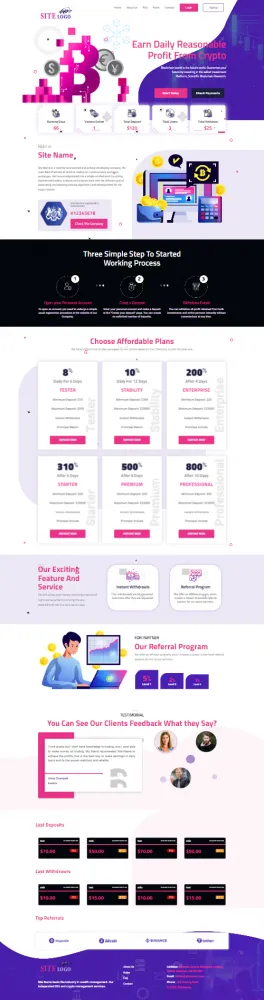 HYIP zhrt Investment Template 386 Design