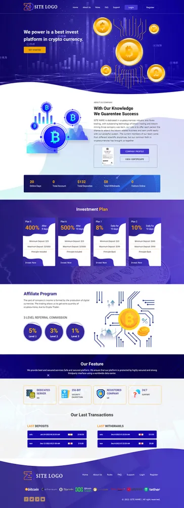 HYIP zhrt Investment Template 388 Design