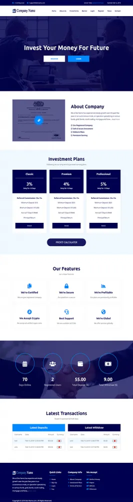 HYIP zhrt Investment Template 39 Design