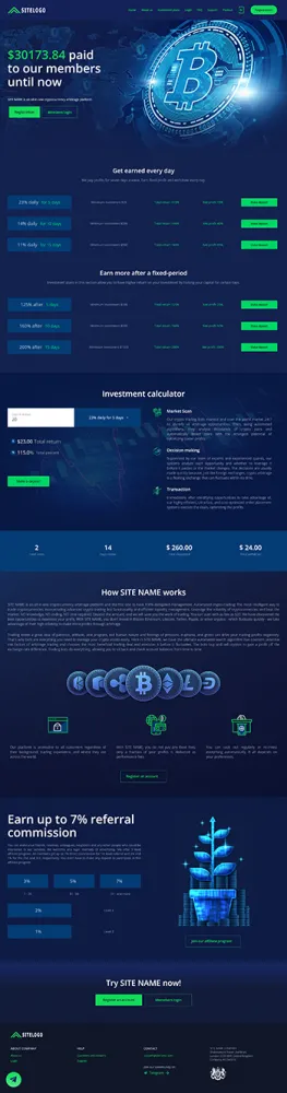 HYIP zhrt Investment Template 390 Design