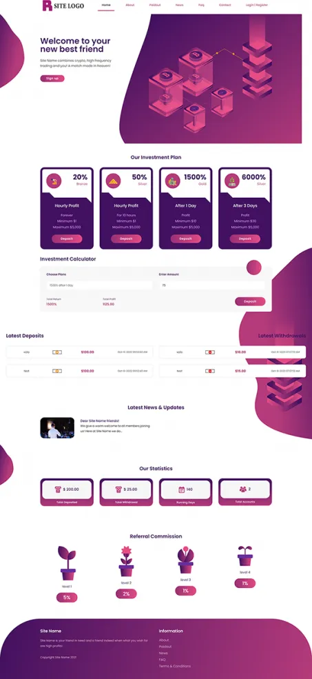 HYIP zhrt Investment Template 393 Design