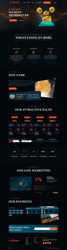 HYIP zhrt Investment Template 396 Design