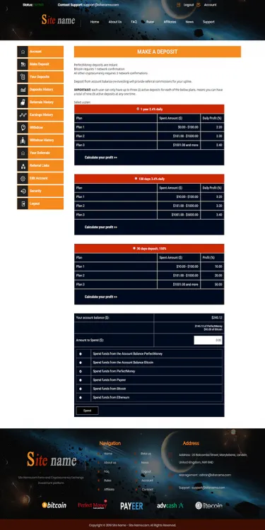 Investment Template 3 Page
