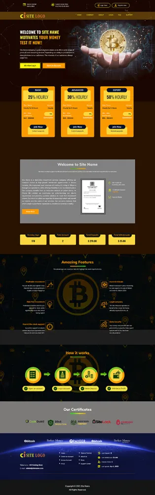 HYIP zhrt Investment Template 401 Design