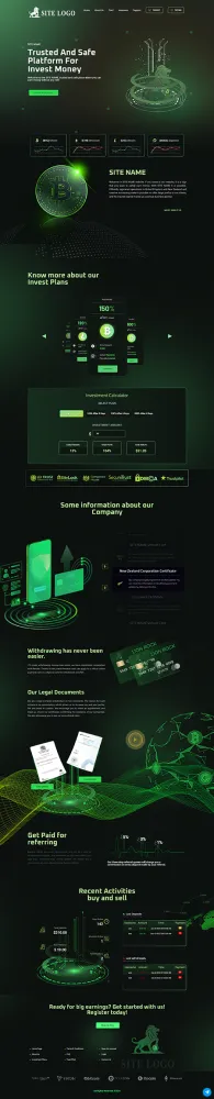 HYIP zhrt Investment Template 404 Design