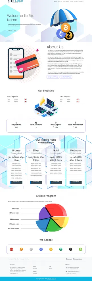 HYIP zhrt Investment Template 411 Design