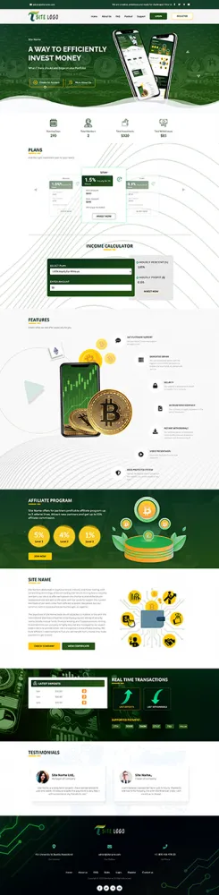 HYIP zhrt Investment Template 414 Design