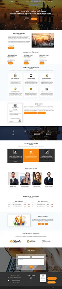 HYIP zhrt Investment Template 418 Design