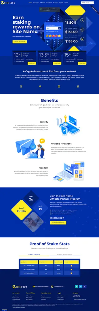 HYIP zhrt Investment Template 419 Design