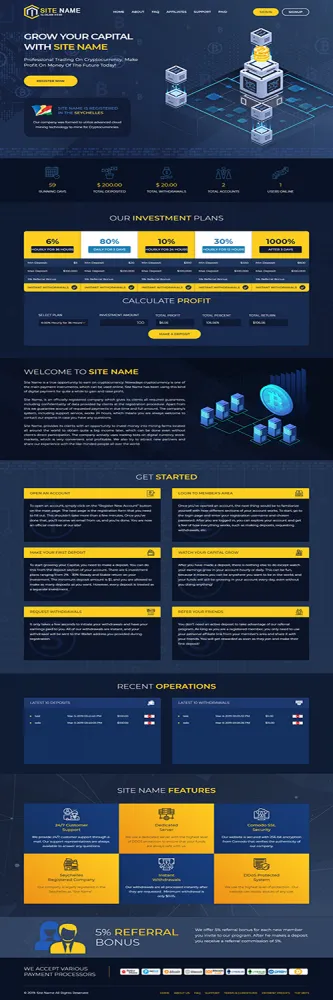 HYIP zhrt Investment Template 42 Design