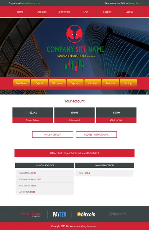 Investment Template 2 Page