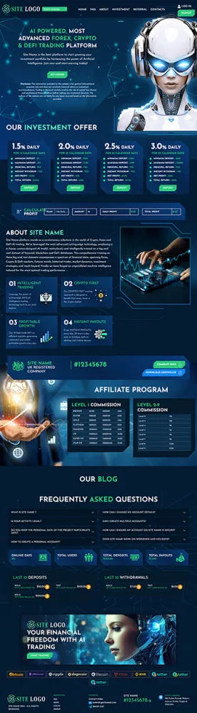 HYIP zhrt Investment Template 435 Design