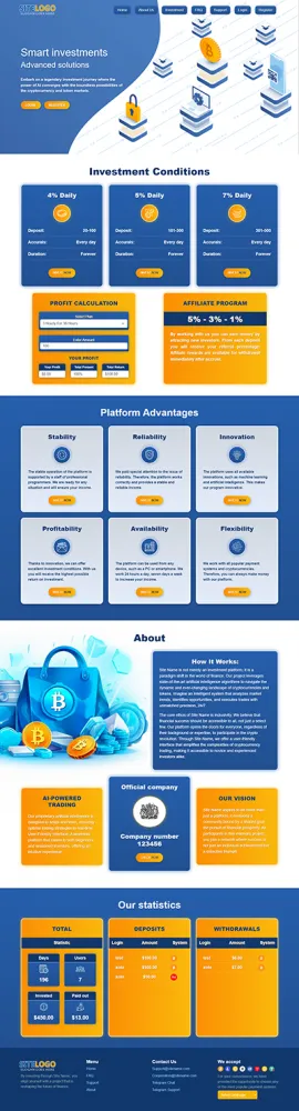 HYIP zhrt Investment Template 437 Design