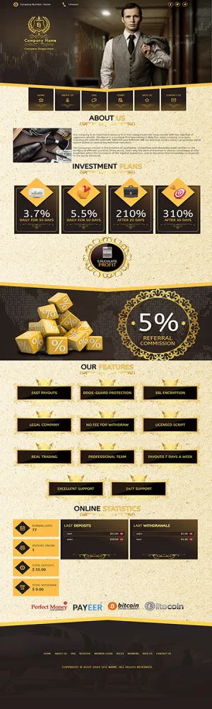 HYIP zhrt Investment Template 44 Design