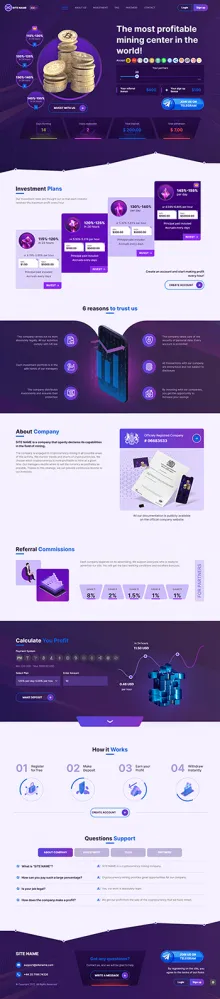 HYIP zhrt Investment Template 441 Design