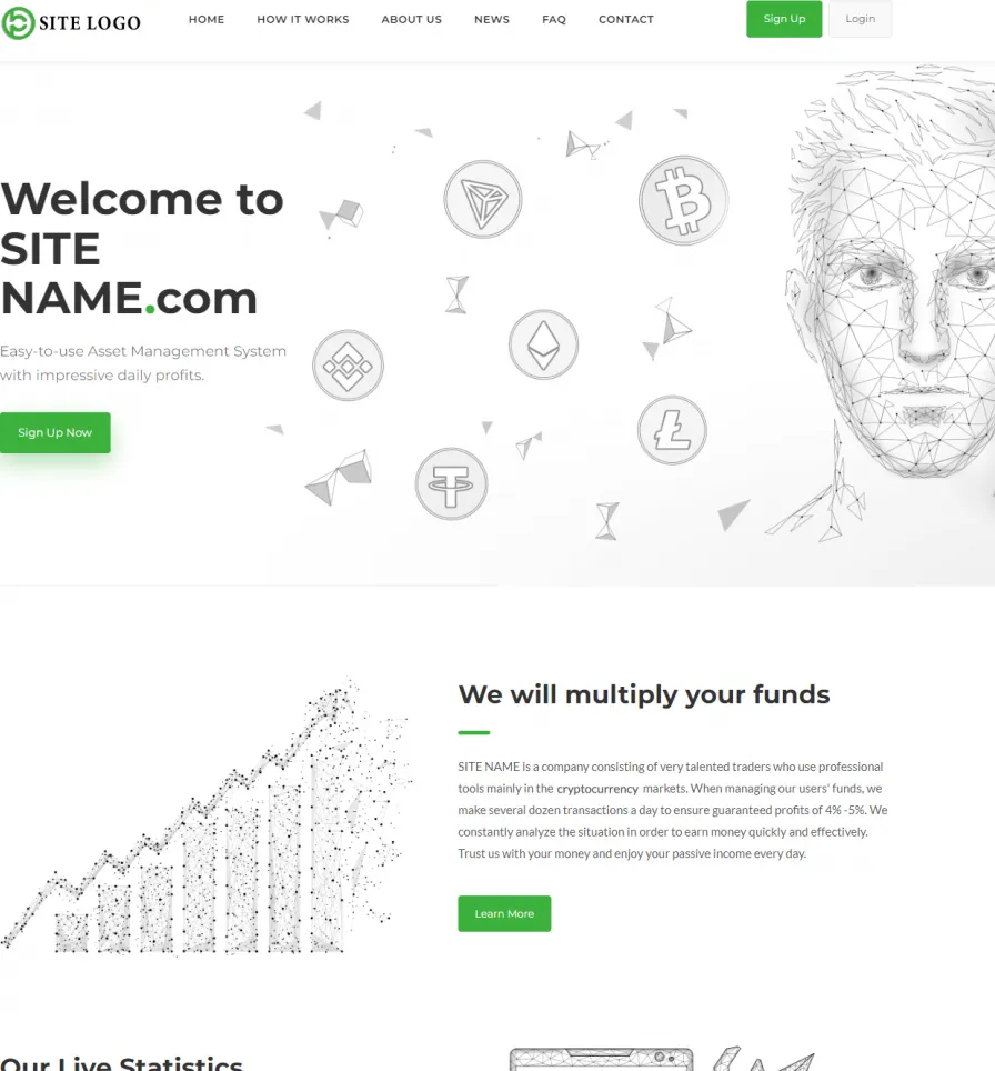 HYIP zhrt Investment Template 444 Design